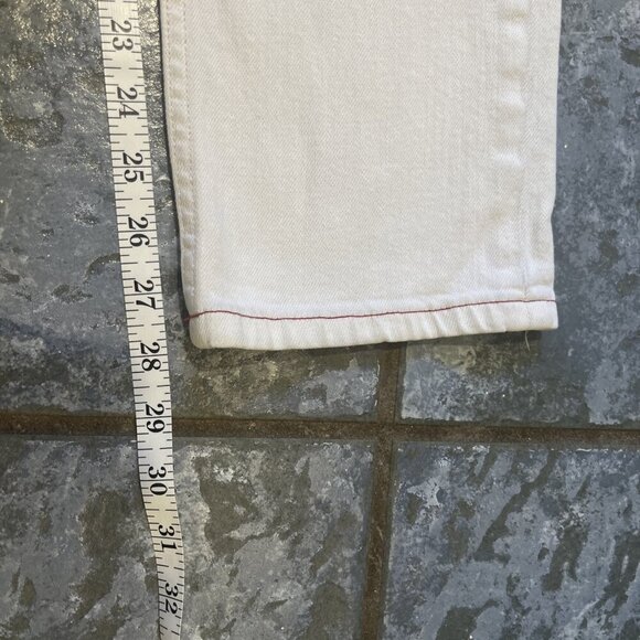 Tommy Bahama Mens 30x32‎ Bleached Sand Weft Side Keys Vintage Slim Jeans Cream - Picture 12 of 14